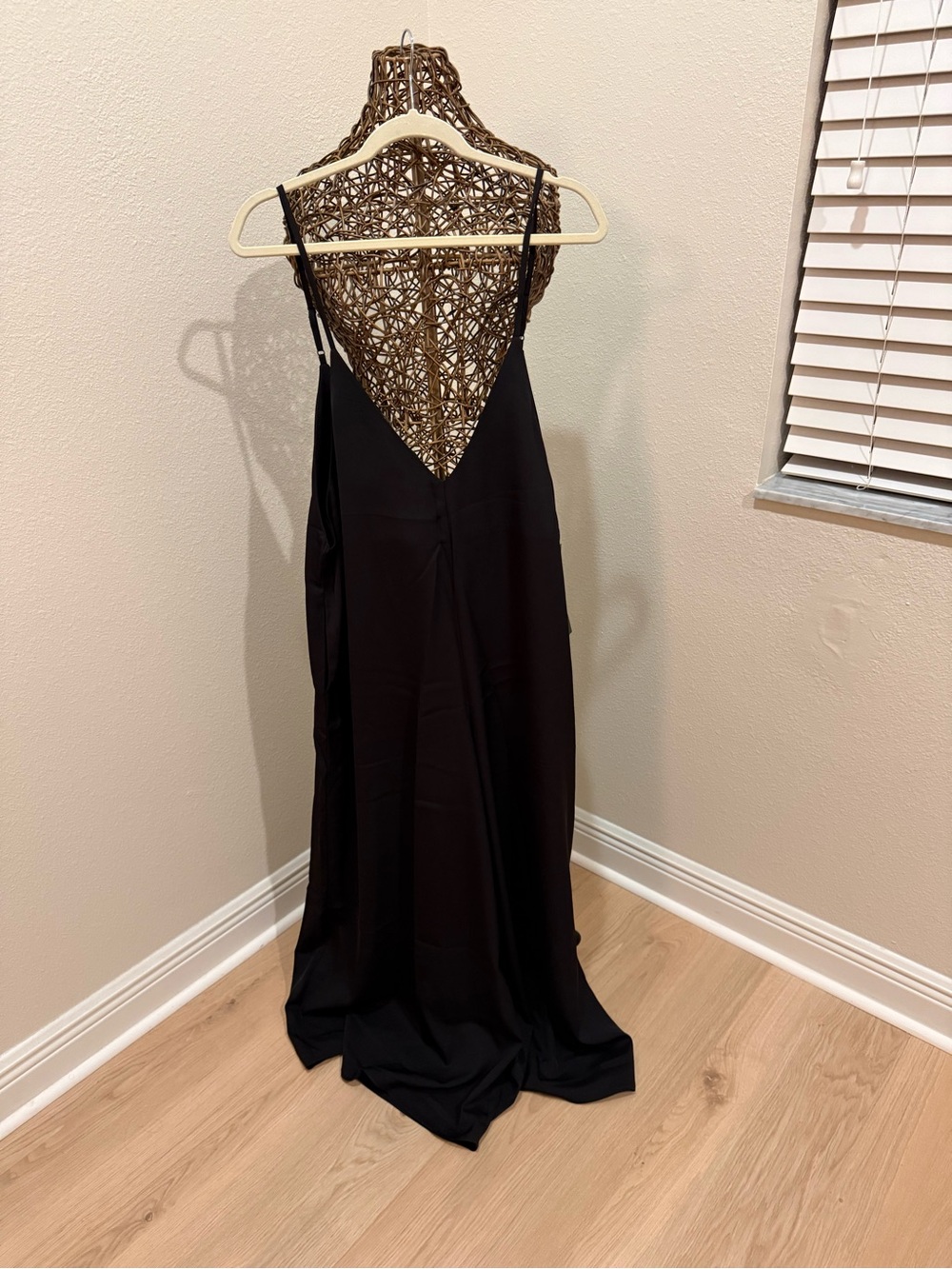 Black Low-Back Slip Jumpsuit